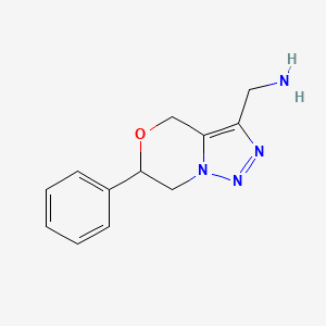 molecular formula C12H14N4O B1479210 (6-phenyl-6,7-dihydro-4H-[1,2,3]triazolo[5,1-c][1,4]oxazin-3-yl)methanamine CAS No. 2098133-24-3