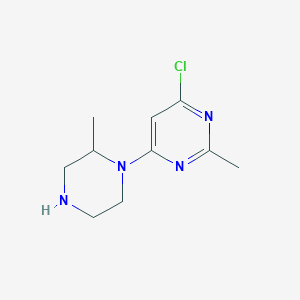 molecular formula C10H15ClN4 B1479214 4-Chloro-2-methyl-6-(2-methylpiperazin-1-yl)pyrimidine CAS No. 2090962-98-2