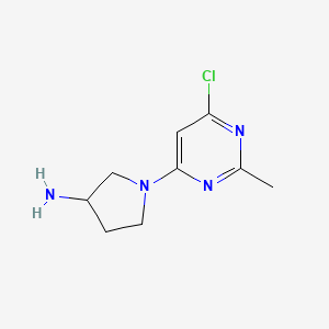 molecular formula C9H13ClN4 B1479215 1-(6-Chloro-2-methylpyrimidin-4-yl)pyrrolidin-3-amine CAS No. 2091697-79-7