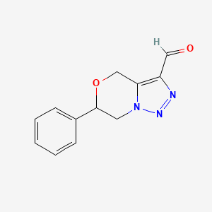 molecular formula C12H11N3O2 B1479216 6-phenyl-6,7-dihydro-4H-[1,2,3]triazolo[5,1-c][1,4]oxazine-3-carbaldehyde CAS No. 2098012-96-3