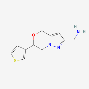 (6-(thiophen-3-yl)-6,7-dihydro-4H-pyrazolo[5,1-c][1,4]oxazin-2-yl)methanamine