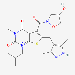 4-Isoxazolidinol, 2-[[6-[(3,5-dimethyl-1H-pyrazol-4-YL)methyl]-1,2,3,4-tetrahydro-3-methyl-1-(2-methylpropyl)-2,4-dioxothieno[2,3-D]pyrimidin-5-YL]carbonyl]-, (4S)-