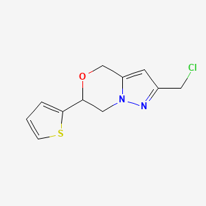 molecular formula C11H11ClN2OS B1479219 2-(chloromethyl)-6-(thiophen-2-yl)-6,7-dihydro-4H-pyrazolo[5,1-c][1,4]oxazine CAS No. 2090956-15-1