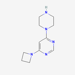 molecular formula C11H17N5 B1479224 4-(Azetidin-1-yl)-6-(piperazin-1-yl)pyrimidine CAS No. 2098133-59-4