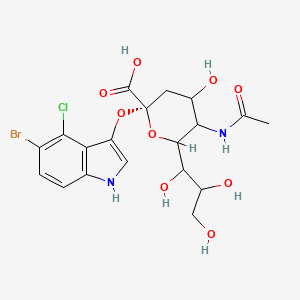 molecular formula C19H22BrClN2O9 B14792248 5-Bromo-4-chloro-3-indolyl-a-D-N-acetylneuraminic Acid 