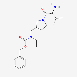 molecular formula C20H31N3O3 B14792274 Benzyl ((1-((S)-2-amino-3-methylbutanoyl)pyrrolidin-3-yl)methyl)(ethyl)carbamate 