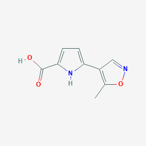 molecular formula C9H8N2O3 B14792295 5-(5-Methylisoxazol-4-yl)-1H-pyrrole-2-carboxylic acid 