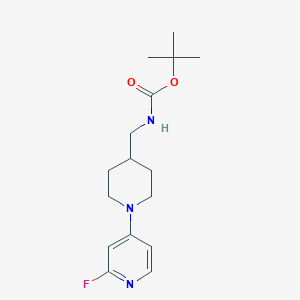 molecular formula C16H24FN3O2 B1479231 叔丁基((1-(2-氟吡啶-4-基)哌啶-4-基)甲基)氨基甲酸酯 CAS No. 2098003-08-6
