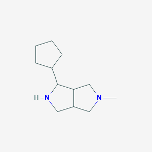 molecular formula C12H22N2 B1479236 1-Cyclopentyl-5-methyloctahydropyrrolo[3,4-c]pyrrole CAS No. 2098087-96-6