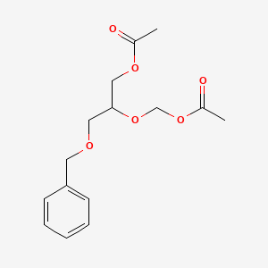 molecular formula C15H20O6 B14792362 1-Propanol, 2-[(acetyloxy)methoxy]-3-(phenylmethoxy)-, 1-acetate 