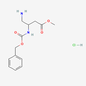 molecular formula C13H19ClN2O4 B14792418 (R)-Methyl 4-amino-3-(((benzyloxy)carbonyl)amino)butanoate hydrochloride 