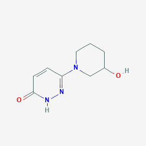molecular formula C9H13N3O2 B1479243 6-(3-Hydroxypiperidin-1-yl)pyridazin-3-ol CAS No. 2092546-51-3