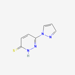 molecular formula C7H6N4S B1479244 6-(1H-pyrazol-1-yl)pyridazine-3-thiol CAS No. 2098005-38-8