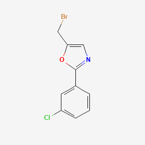 molecular formula C10H7BrClNO B1479245 5-(Bromomethyl)-2-(3-chlorophenyl)oxazole CAS No. 1395225-00-9