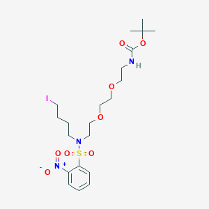 molecular formula C21H34IN3O8S B14792467 tert-Butyl 8-(N-(4-Iodobut-1-yl)-N-(2-nitrobenzenesulfonyl)amino)-3,6-dioxaoct-1-ylcarbamate 