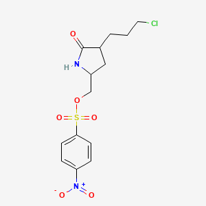 [4-(3-Chloropropyl)-5-oxopyrrolidin-2-yl]methyl 4-nitrobenzenesulfonate