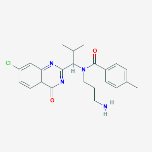 N-(3-aminopropyl)-N-[1-(7-chloro-4-oxo-4aH-quinazolin-2-yl)-2-methylpropyl]-4-methylbenzamide