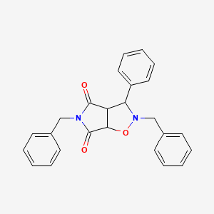 2,5-dibenzyl-3-phenyl-3a,6a-dihydro-3H-pyrrolo[3,4-d][1,2]oxazole-4,6-dione