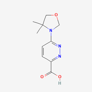 molecular formula C10H13N3O3 B1479260 6-(4,4-二甲基恶唑烷-3-基)吡啶-3-甲酸 CAS No. 2092513-69-2