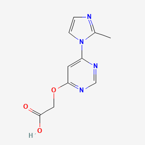 2-((6-(2-methyl-1H-imidazol-1-yl)pyrimidin-4-yl)oxy)acetic acid