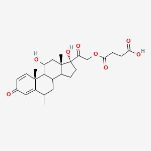 molecular formula C26H34O8 B14792704 4-[2-[(10R,13S,17R)-11,17-dihydroxy-6,10,13-trimethyl-3-oxo-7,8,9,11,12,14,15,16-octahydro-6H-cyclopenta[a]phenanthren-17-yl]-2-oxoethoxy]-4-oxobutanoic acid 