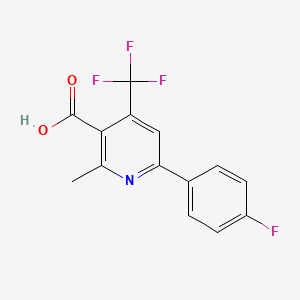 molecular formula C14H9F4NO2 B1479275 6-(4-Fluorophenyl)-2-methyl-4-(trifluoromethyl)nicotinic acid CAS No. 2098111-54-5