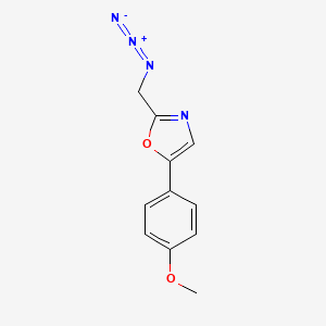 molecular formula C11H10N4O2 B1479276 2-(叠氮甲基)-5-(4-甲氧基苯基)恶唑 CAS No. 2098091-38-2