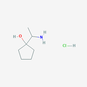 molecular formula C7H16ClNO B14792766 (R)-1-(1-Aminoethyl)cyclopentanol hydrochloride 