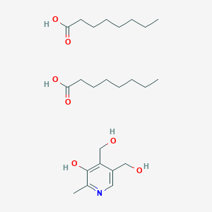 molecular formula C24H43NO7 B14792827 4,5-Bis(hydroxymethyl)-2-methylpyridin-3-ol;octanoic acid 