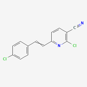 2-Chloro-6-[2-(4-chlorophenyl)ethenyl]pyridine-3-carbonitrile