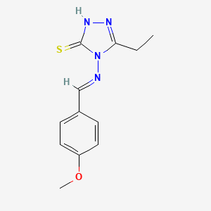 3-ethyl-4-[(E)-(4-methoxyphenyl)methylideneamino]-1H-1,2,4-triazole-5-thione