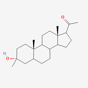 molecular formula C22H36O2 B14792880 1-[(3R,10S,13S)-3-hydroxy-3,10,13-trimethyl-1,2,4,5,6,7,8,9,11,12,14,15,16,17-tetradecahydrocyclopenta[a]phenanthren-17-yl]ethanone 