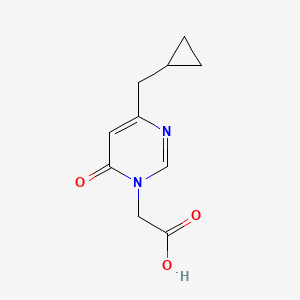 molecular formula C10H12N2O3 B1479292 2-(4-(环丙基甲基)-6-氧代嘧啶-1(6H)-基)乙酸 CAS No. 2098010-29-6