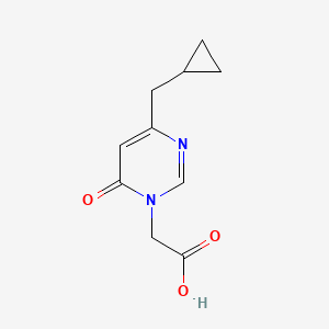 molecular formula C10H12N2O3 B1479292 Ácido 2-(4-(ciclopropilmetil)-6-oxopirimidin-1(6H)-il)acético CAS No. 2098010-29-6