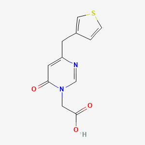 molecular formula C11H10N2O3S B1479294 2-(6-oxo-4-(thiophen-3-ylmethyl)pyrimidin-1(6H)-yl)acetic acid CAS No. 2098085-81-3