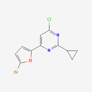 4-(5-Bromofuran-2-yl)-6-chloro-2-cyclopropylpyrimidine