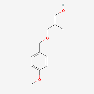 molecular formula C12H18O3 B14793069 3-[(4-Methoxyphenyl)methoxy]-2-methylpropan-1-ol 