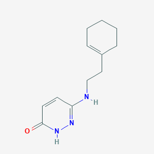 molecular formula C12H17N3O B1479312 6-((2-(Cyclohex-1-en-1-yl)ethyl)amino)pyridazin-3-ol CAS No. 1997637-31-6