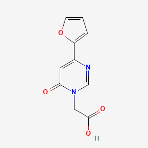 2-(4-(furan-2-yl)-6-oxopyrimidin-1(6H)-yl)acetic acid