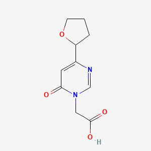 molecular formula C10H12N2O4 B1479317 2-(6-oxo-4-(tetrahydrofuran-2-yl)pyrimidin-1(6H)-yl)acetic acid CAS No. 2091651-24-8