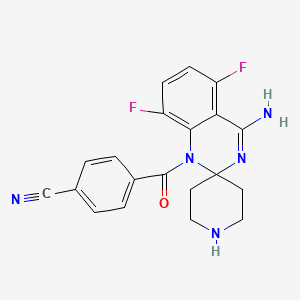 4-(4'-Amino-5',8'-difluorospiro[piperidine-4,2'-quinazoline]-1'-carbonyl)benzonitrile