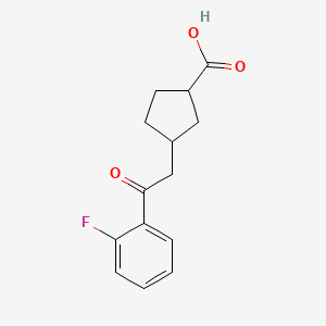 cis-3-[2-(2-Fluorophenyl)-2-oxoethyl]-cyclopentane-1-carboxylic acid