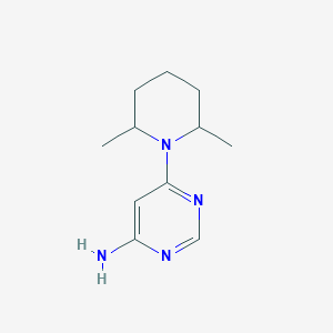 molecular formula C11H18N4 B1479324 6-(2,6-二甲基哌啶-1-基)嘧啶-4-胺 CAS No. 2098140-56-6