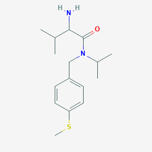 2-amino-3-methyl-N-[(4-methylsulfanylphenyl)methyl]-N-propan-2-ylbutanamide