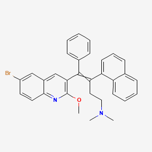 molecular formula C32H29BrN2O B14793243 4-(6-bromo-2-methoxyquinolin-3-yl)-N,N-dimethyl-3-naphthalen-1-yl-4-phenylbut-3-en-1-amine 