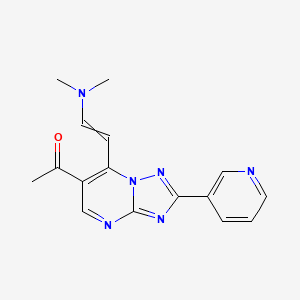 (E)-1-(7-(2-(dimethylamino)vinyl)-2-(pyridin-3-yl)-[1,2,4]triazolo[1,5-a]pyrimidin-6-yl)ethan-1-one