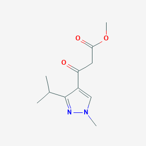 Methyl 3-(3-isopropyl-1-methyl-1H-pyrazol-4-yl)-3-oxopropanoate