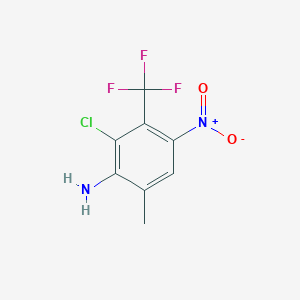 2-Chloro-6-methyl-4-nitro-3-(trifluoromethyl)benzenamine