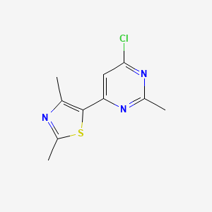 molecular formula C10H10ClN3S B1479339 5-(6-氯-2-甲基嘧啶-4-基)-2,4-二甲基噻唑 CAS No. 2092715-94-9