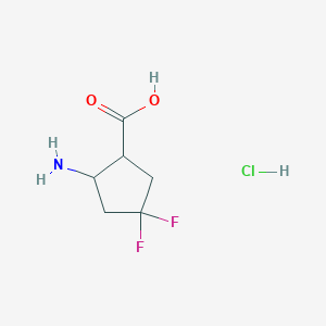 molecular formula C6H10ClF2NO2 B14793435 cis-2-Amino-4,4-difluoro-cyclopentanecarboxylic acid;hydrochloride 